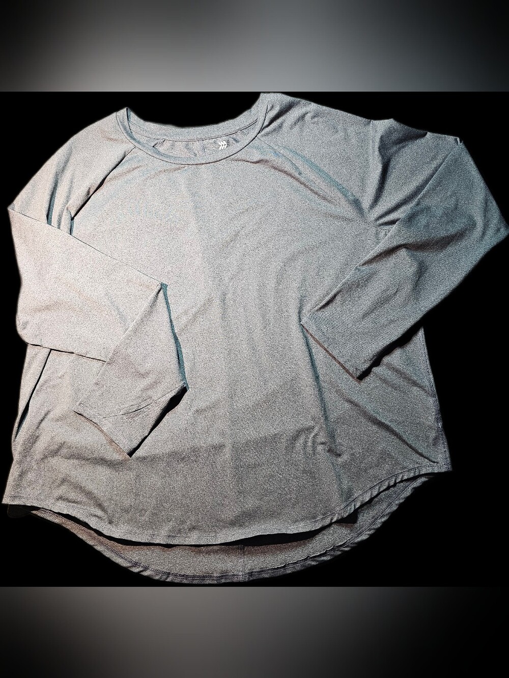all in motion Women's Long Sleeve Crew Neck Shirt — Light Heather Gray